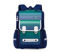 FANDARE Sac à Dos coloré Sac à Dos Enfant Cartable Fille garçon réfléchissant Sacs rentrée Scolaire pour école Primaire pour Les 3-6 Classes Voyage Daypacks léger Bretelles réglables Bleu Royal Vert