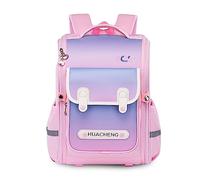 FANDARE Sac à Dos coloré Sac à Dos Enfant Cartable Fille garçon réfléchissant Sacs rentrée Scolaire pour école Primaire pour Les 3-6 Classes Voyage Daypacks léger Bretelles réglables Rose Violet
