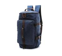 FANDARE Sac à Dos Convertible 2-en-1 Toile 35L Unisexe Bleu | multi-poches, bandoulière réglable, sangles cachées pour mode street & outdoor, Idéal voyage cabine, école, travail