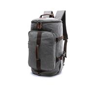 FANDARE Sac à Dos Convertible 2-en-1 Toile 35L Unisexe Gris | multi-poches, bandoulière réglable, sangles cachées pour mode street & outdoor, Idéal voyage cabine, école, travail