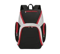 FANDARE Sac à Dos de Basket-Ball Grand Sac de Foot Sacs à Dos Cartables Sacs portés Dos Sac d'épaule pour Le Football, Volley-Ball,Voyager,Étudiant Daypacks Noir Rouge
