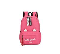 FANDARE Sac à Dos de Loisirs Fille Cartable Adolescent Sacs Scolaires Sac d'école pour Voyage École Université Achats Étanche Tissu Oxford School Bag Rouge