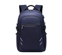 FANDARE Sac à Dos de Voyage Grande Capacité avec Port USB de Chargement, Sac à Dos Léger et Résistant pour Ordinateur 15,6 Pouces, Incluit Lanière pour Valise, Bandes Réfléchissantes Bleu