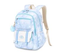 FANDARE Sac à Dos Enfant Cartables Scolaires Cartable Nuage léger Sacs à Dos Loisir Filles Sac À Dos avec Un Joli Badge Voyage Sac d'école Sac Cartables School Bag avec Plusieurs Poches Bleu