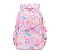 FANDARE Sac à Dos Enfant Dinosaure Cartable Scolaires Maternelle Garcon Cartable Maternelle Garcon Sac Maternelle avec Bandes réfléchissantes Sac a Dos Fille Cartable Sac a Dos Stitch Rose