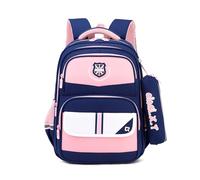 FANDARE Sac à Dos Enfant Filles Garçons Cartables Scolaires Imperméable Polyester Sacs Scolaires Sac d'école Sacs Scolaires pour Étudiant École Daypacks avec Trousse à Crayons Bleu Rose