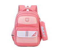 FANDARE Sac à Dos Enfant Filles Garçons Cartables Scolaires Imperméable Polyester Sacs Scolaires Sac d'école Sacs Scolaires pour Étudiant Outdoor Voyage École Daypacks avec Trousse à Crayons Rose