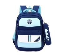FANDARE Sac à Dos Enfant Filles Garçons Cartables Scolaires Imperméable Polyester Sacs Scolaires Sac d'école Sacs Scolaires pour Étudiant École Daypacks avec Trousse à Crayons Bleu Clair Bleu