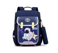 FANDARE Sac à Dos Enfant Filles GarçOns Cartables Scolaires Trousse à Crayons ImperméAble Nylon Sacs Scolaires Scolaires pour ÉTudiant ÉCole Sac à Dos à Motifs Lapin Et Astronaute Bleu foncé