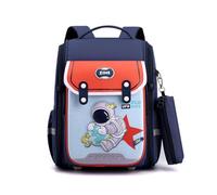 FANDARE Sac à Dos Enfant Filles GarçOns Cartables Scolaires Trousse à Crayons ImperméAble Nylon Sacs Scolaires Scolaires pour ÉTudiant ÉCole Sac à Dos à Motifs Lapin Et Astronaute Orange