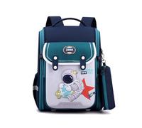 FANDARE Sac à Dos Enfant Filles GarçOns Cartables Scolaires Trousse à Crayons ImperméAble Nylon Sacs Scolaires Scolaires pour ÉTudiant ÉCole Sac à Dos à Motifs Lapin Et Astronaute Bleu lac