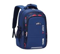 FANDARE Sac à Dos Enfant garçon Cartable Scolaire Sacs Loisir d'école Junior Bandes réfléchissantes School Bag avec Bretelles réglables Scolaire Primaire Élémentaire Collège Ecole Daypacks Bleu Rouge