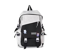 FANDARE Sac à Dos Femme 15.6 Pouces Imperméable Polyester Couleurs Bonbon Élégant Léger Voyage Bureau Quotidien Affaires Dos Cousserté Sac Ordinateur Portable Noir