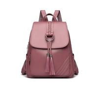 FANDARE Sac à Dos Femme Chic Frange Sacs portés Elegant PU Leger Polyvalent Main Portés Cartable Scolaire Fille pour Voyages Université doté de Multiples Poches Violet