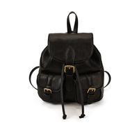 FANDARE Sac à Dos Femme Chic Sacs portés Dos Mini Feminin Elegant PU Leger Sac à Cordon Main Portés Cartable Portés Scolaire Fille pour Voyages, Travail, Shopping, Loisirs, L'école, Université Noir