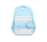 FANDARE Sac à Dos Fille Ado Lycée Cartable Scolaire Grande Capacité pour PC 16 Pouces Léger Imperméable avec Paillettes Fluides Idéal Études Voyage Bleu