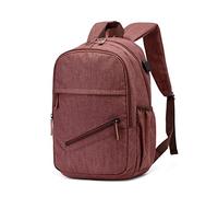 FANDARE Sac à Dos Grande Capacité Imperméable Polyester avec Port USB Sac à Dos Ordinateur 15.6 Pouces Multifonctionnel pour Voyage Travail et Usage Quotidien Marron