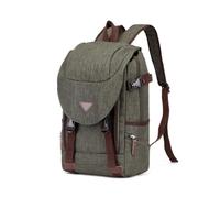FANDARE Sac à Dos Grande Capacité Multi Poches Ordinateur Vert armée | Imperméable déperlant, port écouteurs, fermeture à clips, voyage travail quotidien, hommes femmes, sac à dos mode