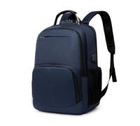 FANDARE Sac à Dos Homme Voyage 15.6 Pouces Ordinateur Portable avec et Chargeur USB Sangle pour Valise Cadenas à Code Dos Aéré Imperméable Bleu