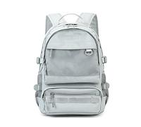 FANDARE Sac à Dos Imperméable pour Ordinateur Portable 15,6 Pouces avec Compartiment Dédié Multiples Poches et Sangle pour Valise Usage Quotidien Voyage Travail Gris
