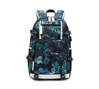 FANDARE Sac À Dos Laptop Sacs Scolaires Garçon Cartables avec USB Adolescent Sac d'école Loisir Filles Sacs de Voyage Daypacks pour Hommes Femmes Outdoor Campus Décontracté Durable Polyester Bleu