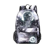 FANDARE Sac À Dos Lumineux Sacs Galaxy Scolaires Cartables Adolescent Sacs D'école Loisir Garçons Filles Sacs de Voyage Cartables Femmes Multicolore Daypack avec USB Imperméable Polyester Gris B