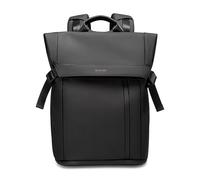 FANDARE Sac à Dos Ordinateur 15,6 Pouces avec Sangle pour Valise Grand Volume Design Roulé et Imperméable Compartiment pour Carte sur Bretelle Noir