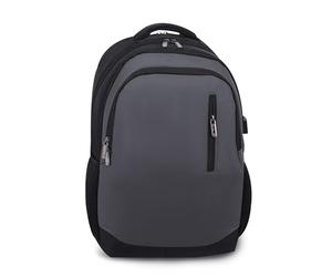 FANDARE Sac à Dos Ordinateur 15.6 Pouces Homme Femme Grand Capacité Multi-compartiments avec Port USB Sangle pour Valise et Dos Aéré Gris Foncé