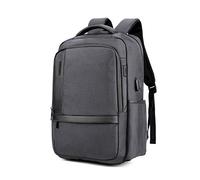 FANDARE Sac À Dos Ordinateur Portable 15.6 Pouces avec USB Homme Scolaires Cartables Adolescent Sacs D'école Loisir Sacs de Voyage Laptop Daypack Knapsack Grande Capacité Imperméable Nylon Gris