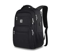 FANDARE Sac à Dos Ordinateur Portable 15.6 Pouces Homme Femme Imperméable avec USB Sac à Dos d'affaires Sac à Dos Fonctionnel Sac a Dos PC Portable pour Loisirs/Affaire/Scolaire Polyester Nouveau Noir