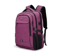 FANDARE Sac à Dos Ordinateur Portable 15.6 Pouces Sac à Dos Cabine Avion Sac à Dos de Voyage avec Port de Chargement USB Homme Femme d'affaires Scolaire Cartable Sac de Travail Université Rose Rouge