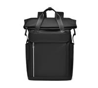FANDARE Sac à Dos PC avec Poche Rembourrée et Dos Aéré Noir | dos respirant, bretelles larges pour confort, poche latérale accès rapide, sangle pour valise, grand volume pour voyage