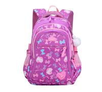 FANDARE Sac à Dos pour Enfant Cartables Sac d'école Décontracté Adolescent Filles Daypacks Multicolor Sacs Scolaires pour Outdoor Voyage école Étanche Imperméable Nylon Violet