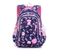 FANDARE Sac à Dos pour Enfant Cartables Sac d'école Décontracté Adolescent Filles Daypacks Multicolor Sacs Scolaires pour Outdoor Voyage école Étanche Imperméable Nylon Bleu foncé