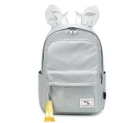 FANDARE Sac à Dos pour Femme, Sac pour PC Portable 15,6 Pouces, Sac Léger de Jour pour Voyage & Navette, Polyester Respirant et Résistant, Sac à Dos avec Accès Avant à Rabat Gris