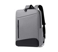 FANDARE Sac à Dos pour Ordinateur Portable 15,6 Pouces avec Port USB Intégré Bandes Réfléchissantes, Tissu Imperméable Sac à Dos Élégant et Minimaliste pour Homme et Femme Gris