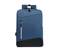 FANDARE Sac à Dos pour Ordinateur Portable 15,6 Pouces avec Port USB Intégré Bandes Réfléchissantes, Tissu Imperméable Sac à Dos Élégant et Minimaliste pour Homme et Femme Azul