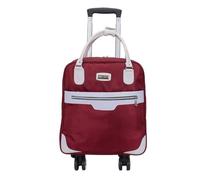 FANDARE Sac à Dos Roulettes Bagage Cabine Trolley Chariot Courses 4 Roues | Ordinateur Portable 15,6 Pouces Trolley Homme Femme Mallettes Business Daypack Enseignant Rolling Voyage Nouveau rouge vin