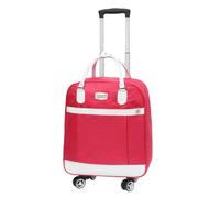 FANDARE Sac à Dos Roulettes Bagage Cabine Trolley Chariot Courses 4 Roues | Ordinateur Portable 15,6 Pouces Trolley Homme Femme Mallettes Business Daypack Enseignant Rolling Sacs Voyage Rose rouge