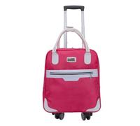 FANDARE Sac à Dos Roulettes Bagage Cabine Trolley Chariot Courses 4 Roues | Ordinateur Portable 15,6 Pouces Homme Femme Mallettes Business Daypack Enseignant Rolling Sacs Voyage Nouveau rose rouge