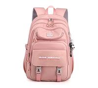FANDARE Sac à Dos Sacs d'école Sacs Scolaires Cartables Filles Garçons Sac d'école Sacs Scolaires pour Primaire Adolescents Outdoor Voyage école Ados Daypacks Imperméable Polyester Rose