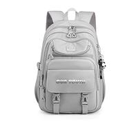 FANDARE Sac à Dos Sacs d'école Sacs Scolaires Cartables Filles Garçons Sac d'école Sacs Scolaires pour Primaire Adolescents Outdoor Voyage école Ados Daypacks Imperméable Polyester Gris foncé