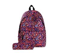 FANDARE Sac À Dos Sacs Galaxy Scolaires Cartables Adolescent Sacs D'école Loisir Garçons Filles Sacs de Voyage Cartables Femmes Multicolore Daypack avec Trousse Enfant Imperméable Polyester Fleur
