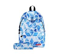 FANDARE Sac À Dos Sacs Galaxy Scolaires Cartables Adolescent Sacs D'école Loisir Garçons Filles Sacs de Voyage Cartables Femmes Multicolore Daypack avec Trousse Enfant Imperméable Polyester Treillis