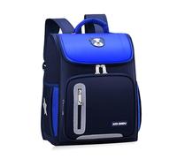 FANDARE Sac à Dos Scolaire FANDARE pour Enfants 4-12 Ans, Sac à Dos à Rabat en Tissu Oxford Imperméable Tissu Oxford avec Bandes Réfléchissantes, 28L Grand Cartable Bleu Ciel