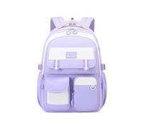 FANDARE Sac à Dos Scolaire Fille Léger Imperméable Cartable Ado Collège Lycée avec Sangle pour Trolley et Fermeture Éclair Cachée au Dos Sac de Voyage Femme Étudiant Oxford Violet