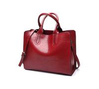 FANDARE Sac a Main Femme Cabas Sacs épaule bandoulière Mallette PU Cuir Cartable 10.9 Pouce Laptop Sac de Cours Messager Attaché-Case Pochette Sacoche Fourre Tout Portés Voyage Tote Handbag Rouge vin