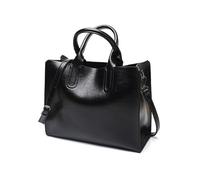 FANDARE Sac a Main Femme Cabas Sacs épaule bandoulière Mallette PU Cuir Cartable 10.9 Pouce Laptop Sac de Cours Messager Attaché-Case Pochette Sacoche Fourre Tout Portés Voyage Tote Handbag Noir