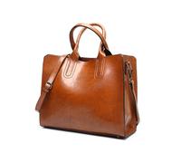 FANDARE Sac a Main Femme Cabas Sacs épaule bandoulière Mallette PU Cuir Cartable 10.9 Pouce Laptop Sac de Cours Messager Attaché-Case Pochette Sacoche Fourre Tout Portés Voyage Tote Handbag Marron