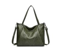 FANDARE Sac à Main Femme Sacs épaule bandoulière Mallette PU Cuir Cartable 12.9 Pouce Laptop Messager Attaché-Case Pochette Sacoche Portés Cabas pour Voyage Shopper Sacoches Besace Tote Bag Vert